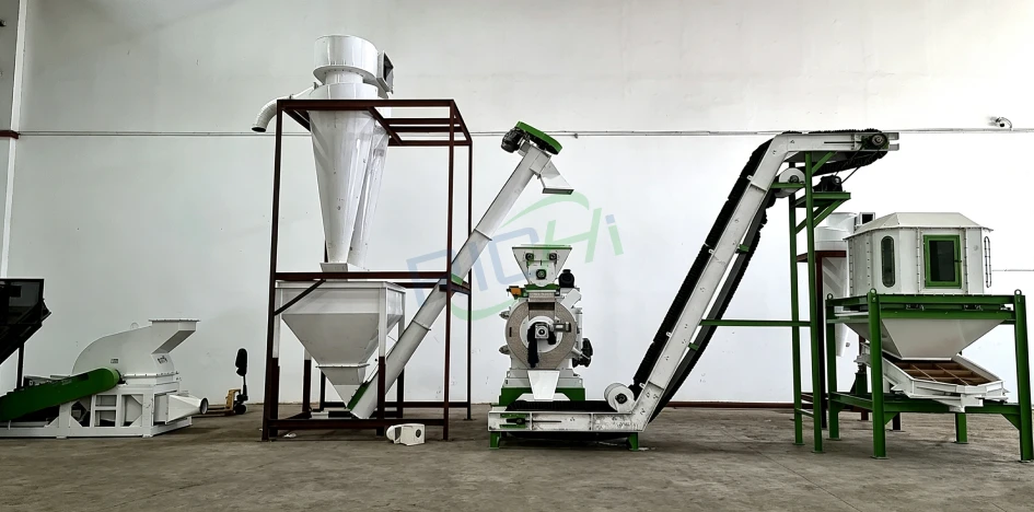 2T/H wood chip biomass pellet production line project installed in Singapore